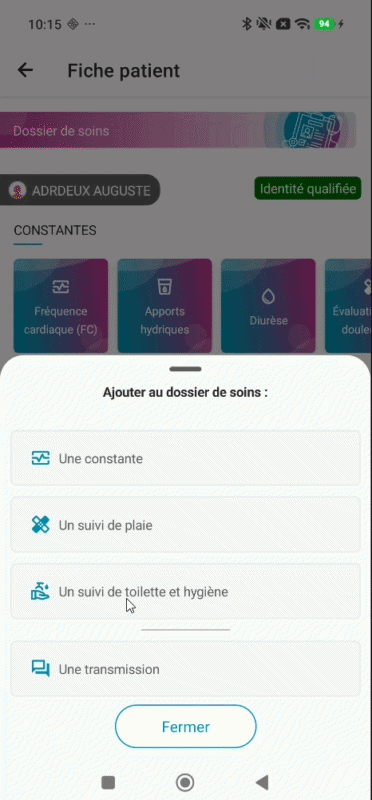 Suivi des toilettes et de l'hygiène