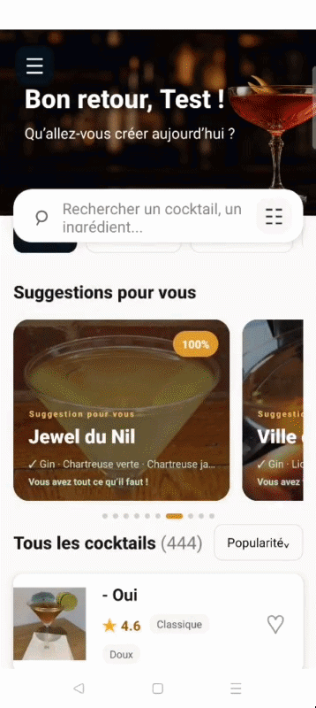 Inventaire et scan de bouteille